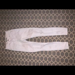 Topshop Jamie White Distressed Jeans